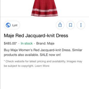 Maje red knit dress